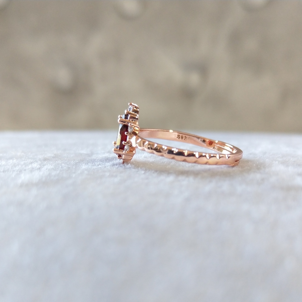💎NEW💎 NATURAL GARNET 925 SS RING - Picture 7 of 12